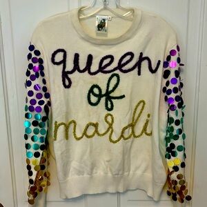 Queen of Sparkle Queen of Mardi sweatshirt S